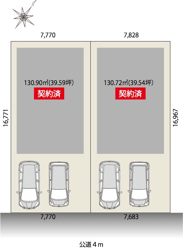渋川町L＆Dプレイス全体区画図